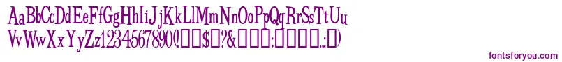 Budbn    Font – Purple Fonts on White Background