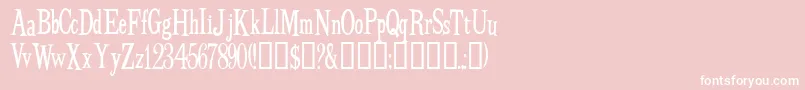 Budbn    Font – White Fonts on Pink Background
