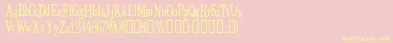 Budbn    Font – Yellow Fonts on Pink Background