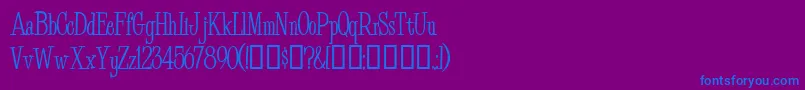 Budem    Font – Blue Fonts on Purple Background