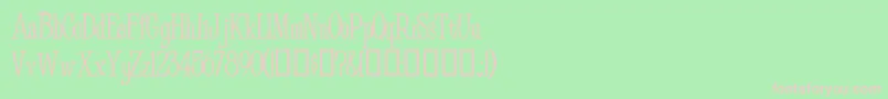 Шрифт Budem    – розовые шрифты на зелёном фоне