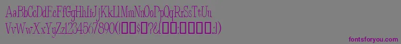 Шрифт Buden    – фиолетовые шрифты на сером фоне