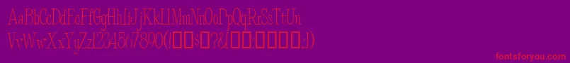 Buden    Font – Red Fonts on Purple Background