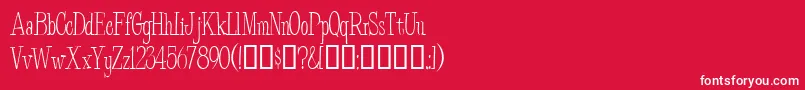 Buden    Font – White Fonts on Red Background