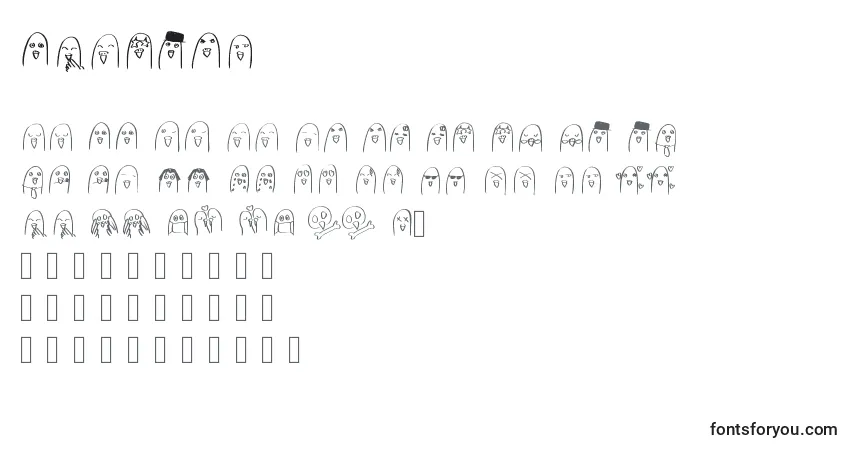 Шрифт Budgies – алфавит, цифры, специальные символы