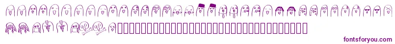 Шрифт Budgies – фиолетовые шрифты на белом фоне