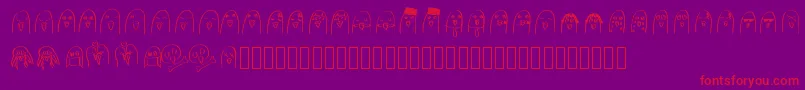 Budgies Font – Red Fonts on Purple Background