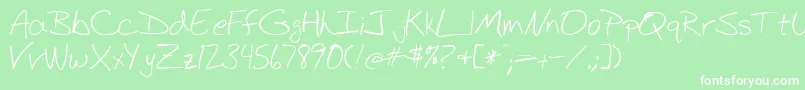 Budhrg   Font – White Fonts on Green Background