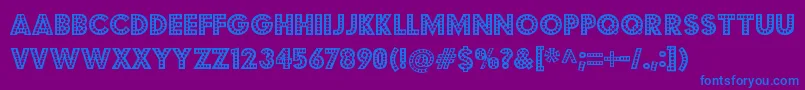 budmo jiggler Font – Blue Fonts on Purple Background