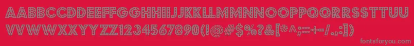 budmo jiggler Font – Gray Fonts on Red Background
