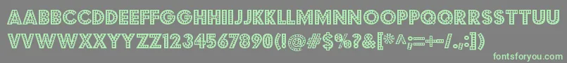 budmo jiggler Font – Green Fonts on Gray Background