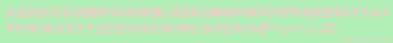 budmo jiggler Font – Pink Fonts on Green Background
