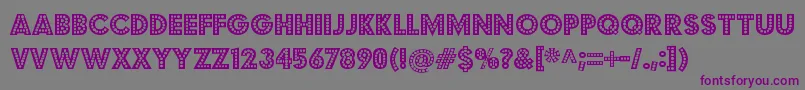 budmo jiggler Font – Purple Fonts on Gray Background