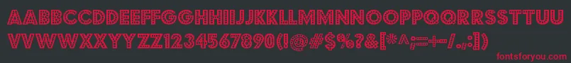 budmo jiggler Font – Red Fonts on Black Background