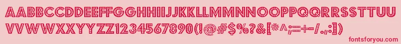 budmo jiggler Font – Red Fonts on Pink Background