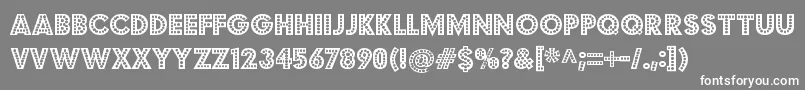 budmo jiggler Font – White Fonts on Gray Background