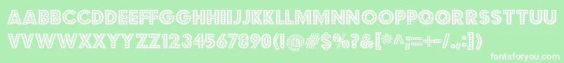budmo jiggler Font – White Fonts on Green Background