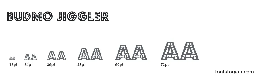 Budmo jiggler Font Sizes