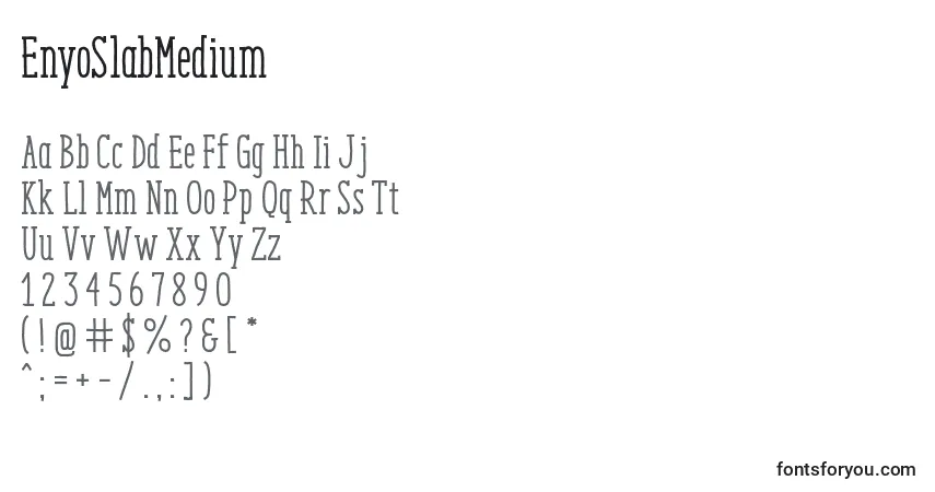 Шрифт EnyoSlabMedium – алфавит, цифры, специальные символы