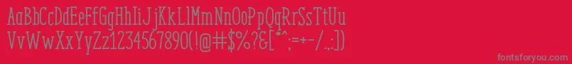EnyoSlabMedium Font – Gray Fonts on Red Background