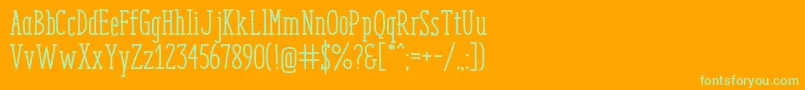 EnyoSlabMedium Font – Green Fonts on Orange Background