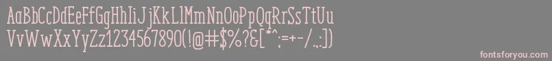 フォントEnyoSlabMedium – 灰色の背景にピンクのフォント