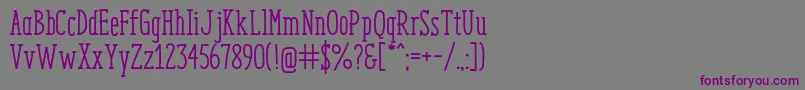 Шрифт EnyoSlabMedium – фиолетовые шрифты на сером фоне