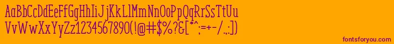 EnyoSlabMedium Font – Purple Fonts on Orange Background
