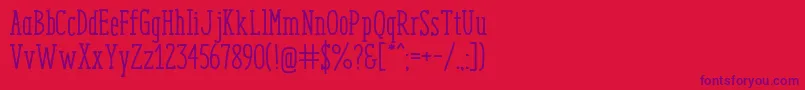 EnyoSlabMedium Font – Purple Fonts on Red Background