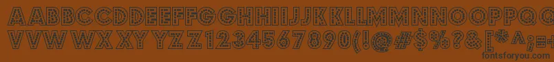 budmo jigglish Font – Black Fonts on Brown Background