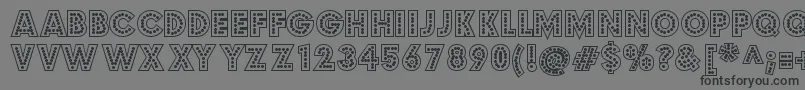 budmo jigglish Font – Black Fonts on Gray Background