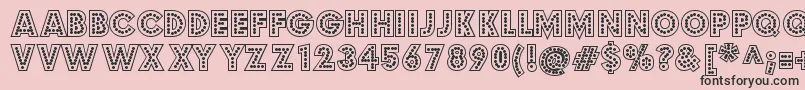 budmo jigglish Font – Black Fonts on Pink Background