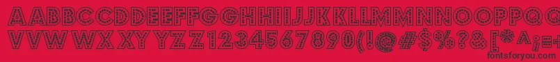 budmo jigglish Font – Black Fonts on Red Background