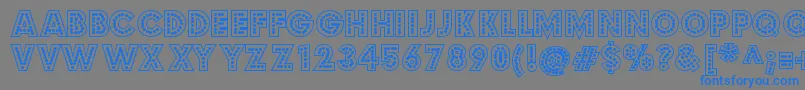 budmo jigglish Font – Blue Fonts on Gray Background