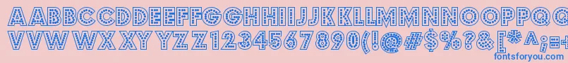 budmo jigglish Font – Blue Fonts on Pink Background