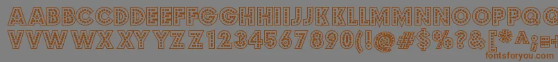 budmo jigglish Font – Brown Fonts on Gray Background