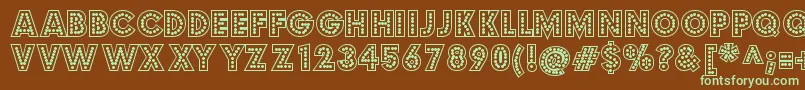 budmo jigglish Font – Green Fonts on Brown Background