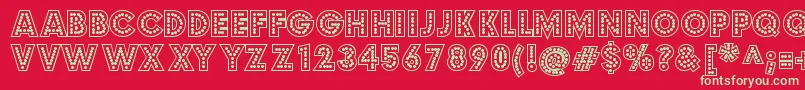 budmo jigglish Font – Green Fonts on Red Background