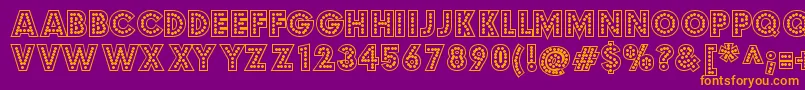 budmo jigglish Font – Orange Fonts on Purple Background