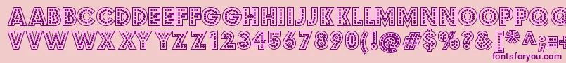 budmo jigglish-Schriftart – Violette Schriften auf rosa Hintergrund