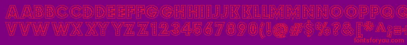 budmo jigglish Font – Red Fonts on Purple Background