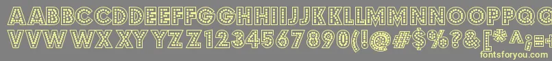 budmo jigglish Font – Yellow Fonts on Gray Background