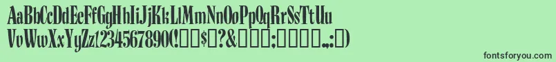フォントBudnm    – 緑の背景に黒い文字