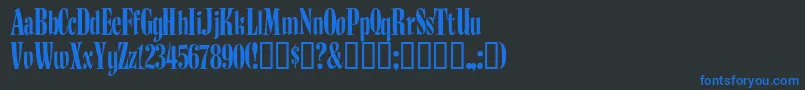 フォントBudnm    – 黒い背景に青い文字