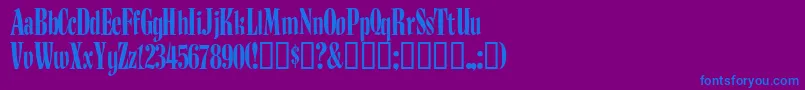 Budnm    Font – Blue Fonts on Purple Background