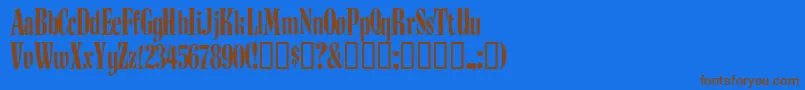 Budnm   -fontti – ruskeat fontit sinisellä taustalla