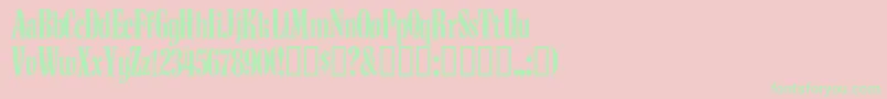 Budnm    Font – Green Fonts on Pink Background