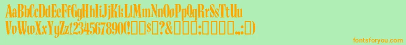 Budnm    Font – Orange Fonts on Green Background