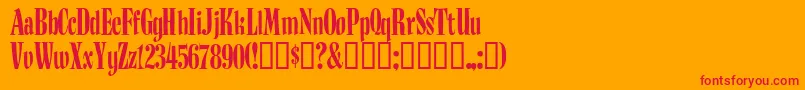 Budnm    Font – Red Fonts on Orange Background