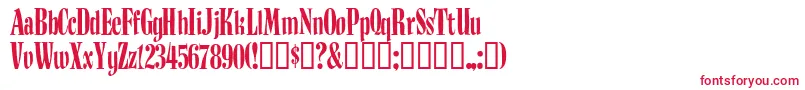 Budnm    Font – Red Fonts on White Background